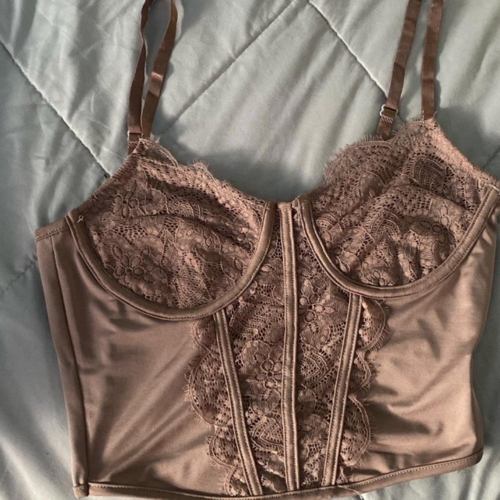 Dusty rose corset top